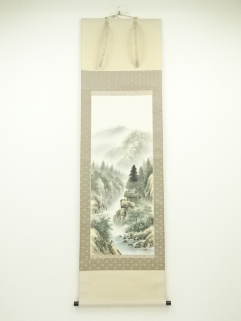 JAPANESE HANGING SCROLL / HAND PAINTED / LANDSCAPE